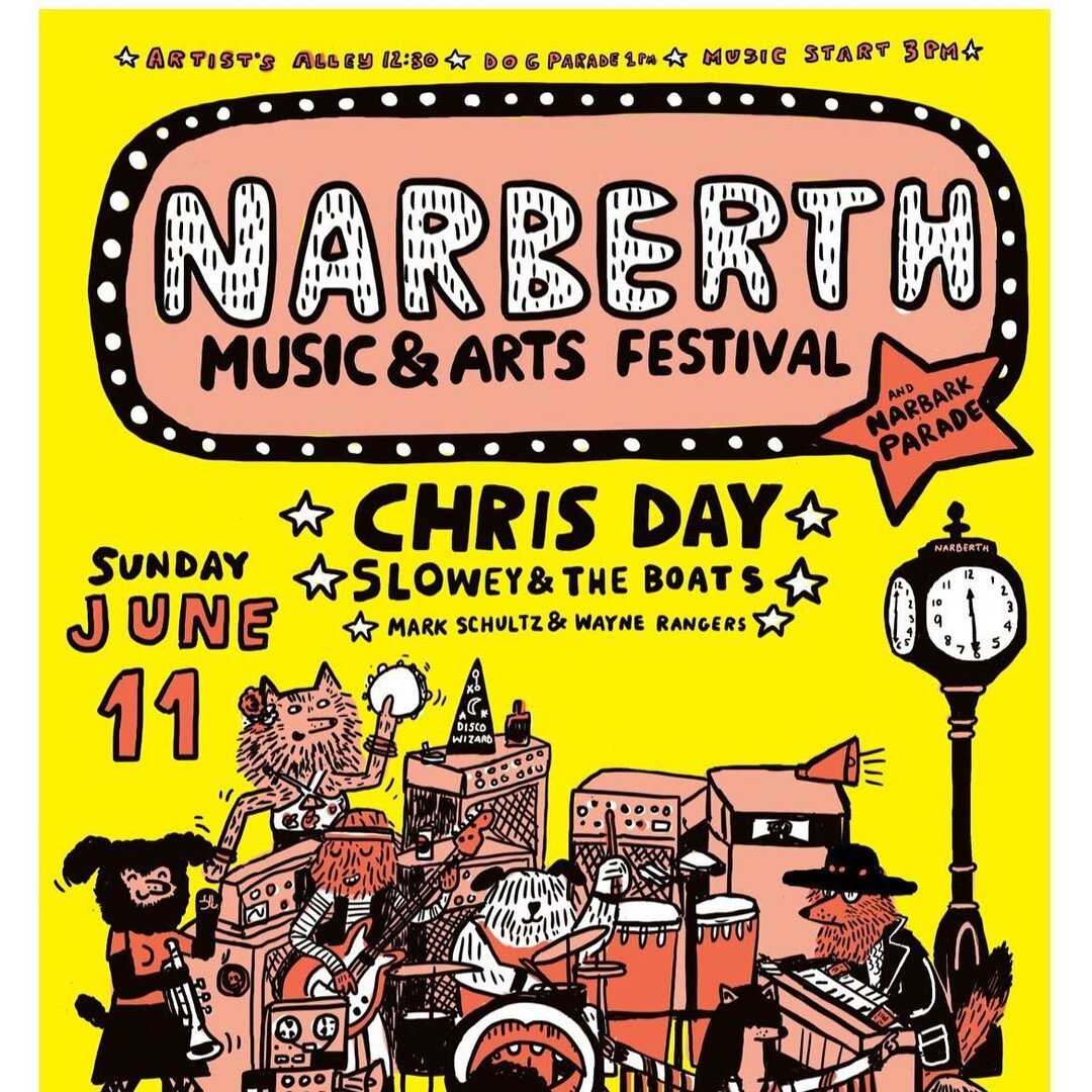 Come hang out with us (inside or outside) at GET before and during #narberthmusicandartsfestival. We will be open until 5PM and we will have a table outside until 6PM or until we sell out! Come say hi and support the caf&eacute;! 

#music #narberth #
