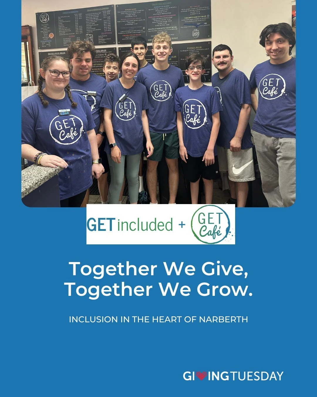 🌟 It&rsquo;s #GivingTuesday, and today every gift brews bigger possibilities! 🌟
At GETincluded + GET Caf&eacute;, we believe everyone deserves a place to belong, a job to be proud of, and a community that celebrates their strengths.
Our caf&eacute;