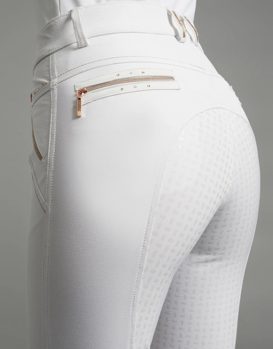 Premier Equine White Milliania Full Seat Gel Riding Breeches — The  Traditional Equestrian