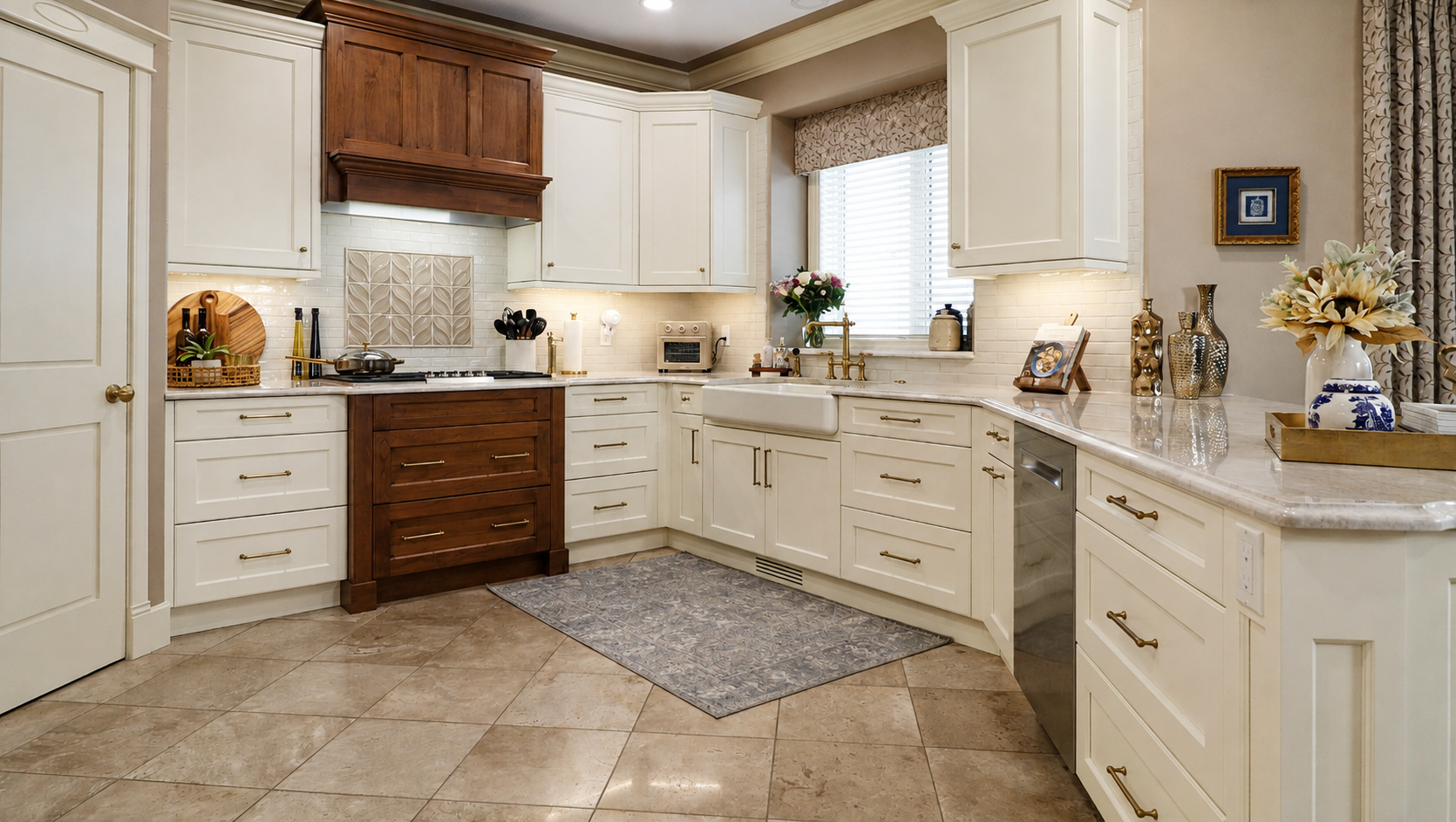 Crisp Linen and Alder Custom Kitchen