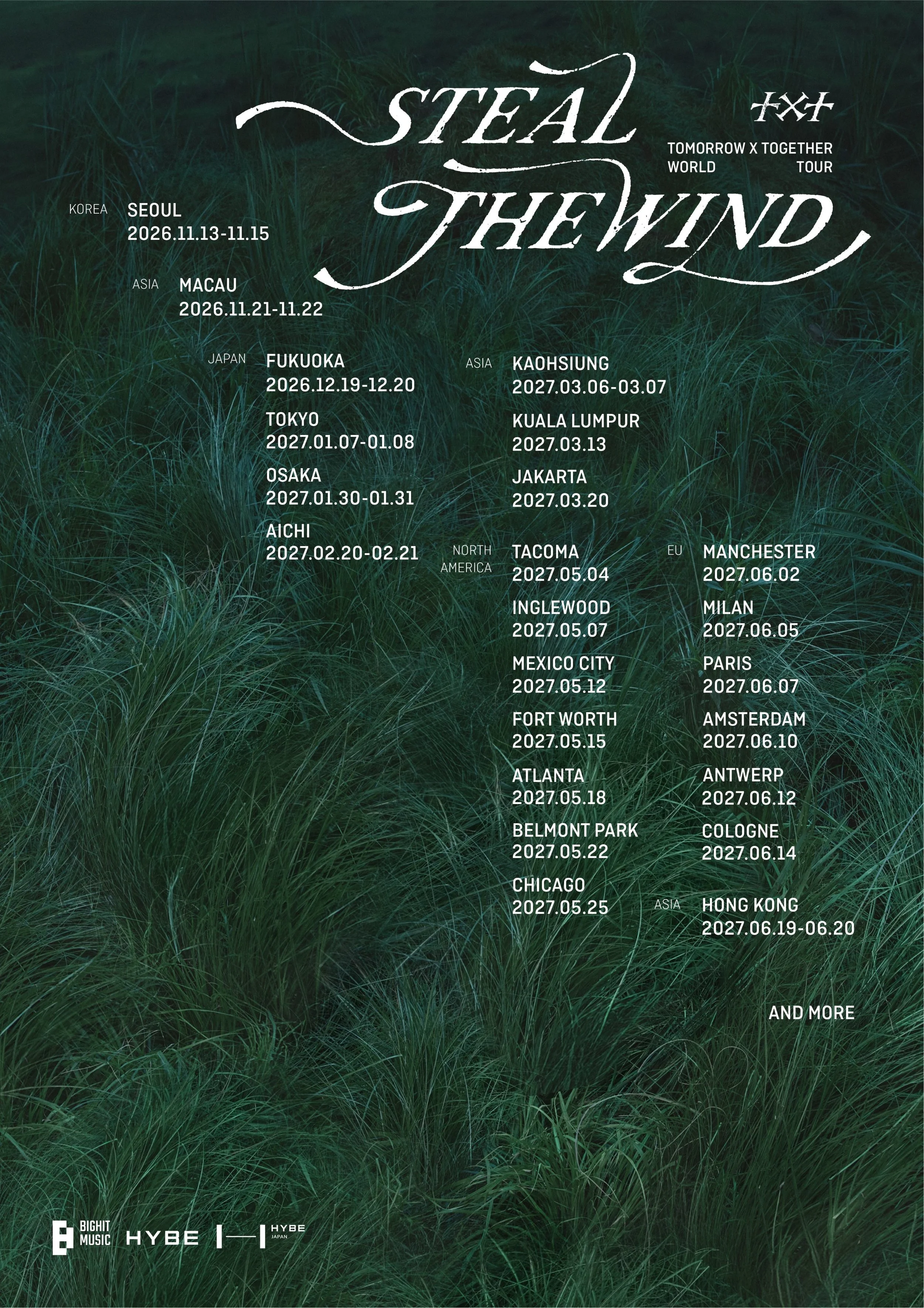 TOMORROW X TOGETHER announce first Manchester concert on STEAL THE WIND world tour