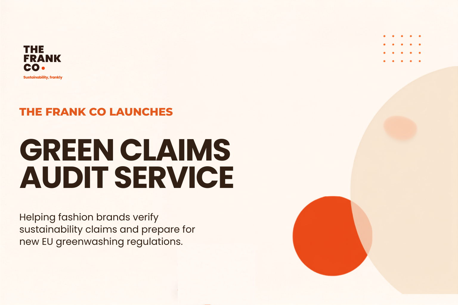 The Frank Co. Launches Green Claims Audit Service to Help Fashion Brands Prepare for New EU Regulations