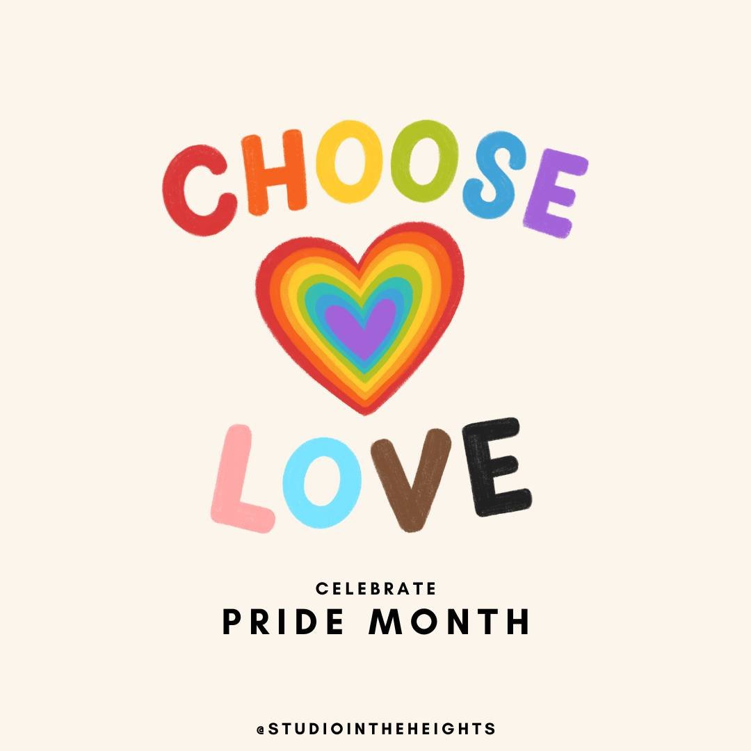 Happy Pride Month, everyone!

We're celebrating love, diversity and acceptance here at the Studio every day, not just in June, and reminding you to advocate for equality and spread love wherever you go.

#pridemonth #pridemonth2024 #loveislove
