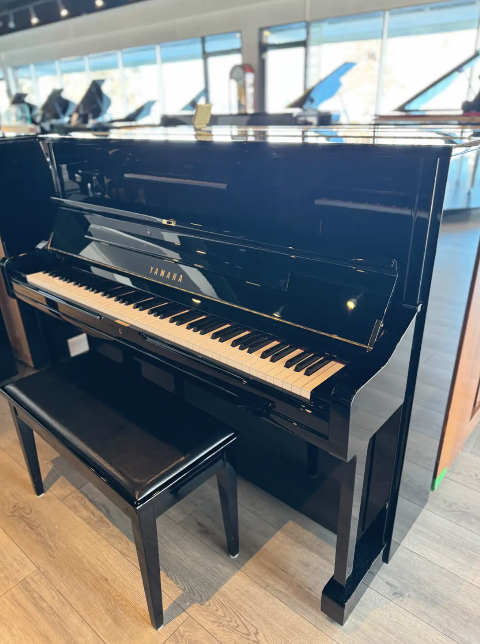 This 2020 Yamaha U1 is basically brand new and only a few years old. The exterior cabinetry shows that the previous family really looked after it, and from the inside, you can tell that it was lightly used. Come and experience a like-new Yamaha U1 bu