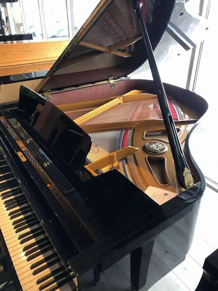 Petrof PE4 grand piano is one of Petrof’s classic mid-size European baby grands, handcrafted in the Czech Republic. At 5'8" (173 cm), it’s considered a highly desirable size, offering excellent tonal depth, resonance, and sustain while still fitting 