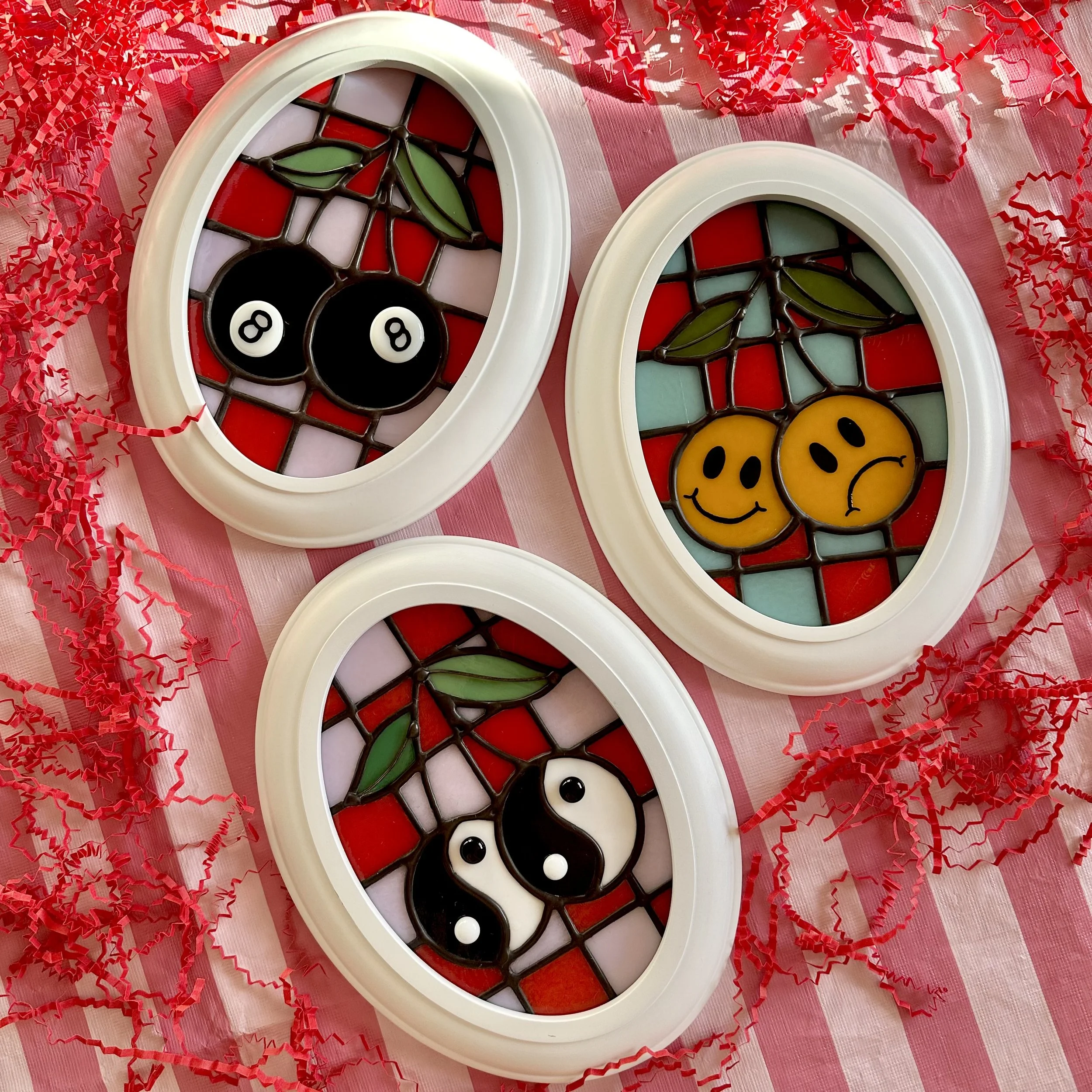 Framed Checkered Cherries