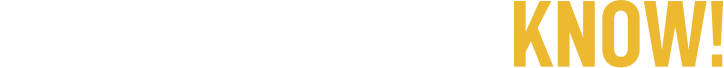 Text image with the phrase 'BE THE FIRST TO KNOW!' in white and gold letters.