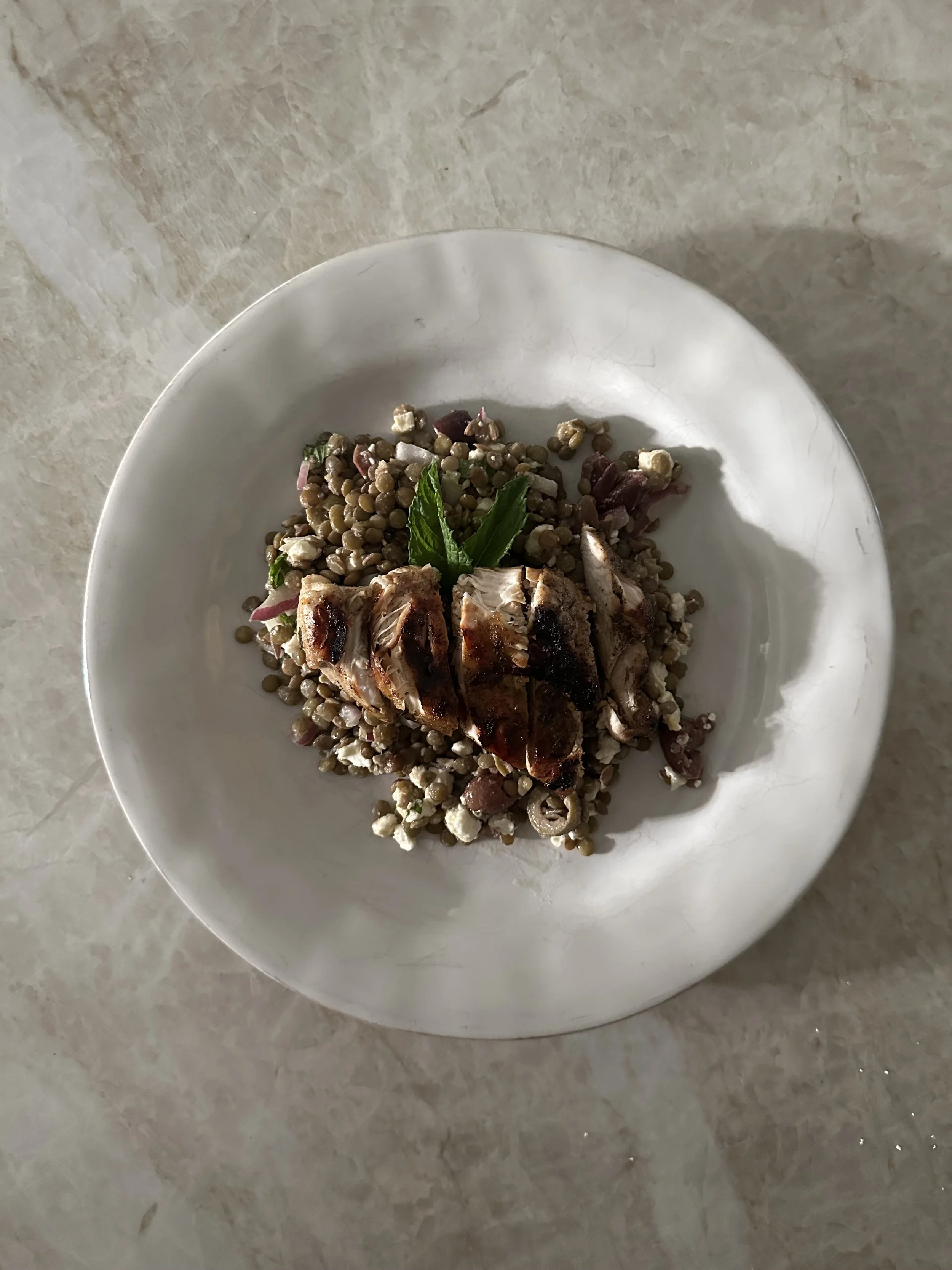 Fresh Mint & Lentil Greek Dinner