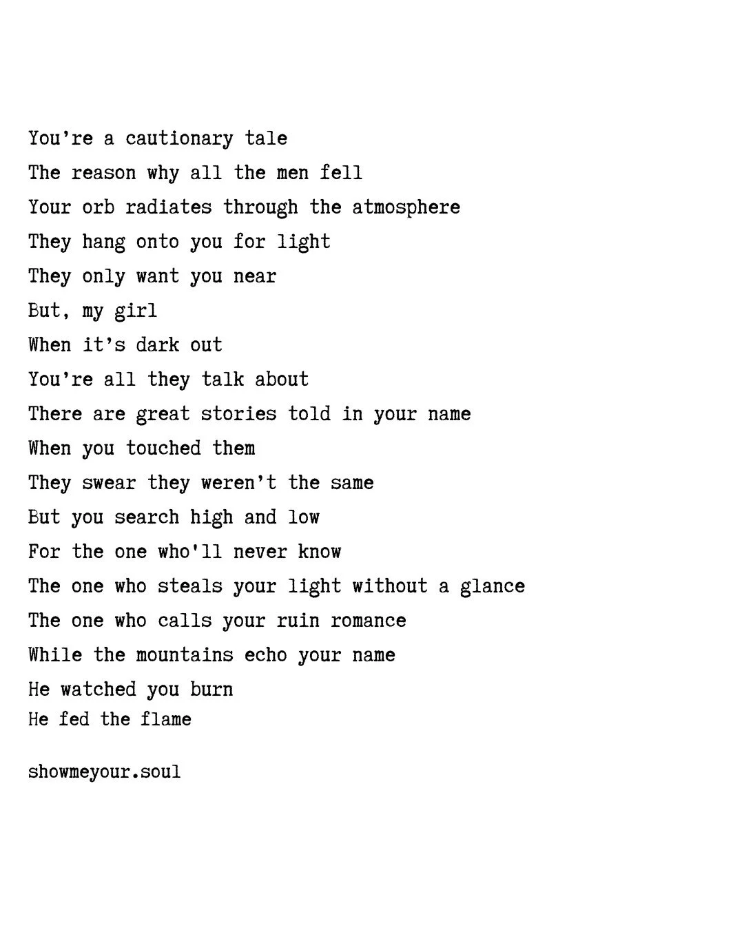 A Cautionary Tale

#poem #writing #love