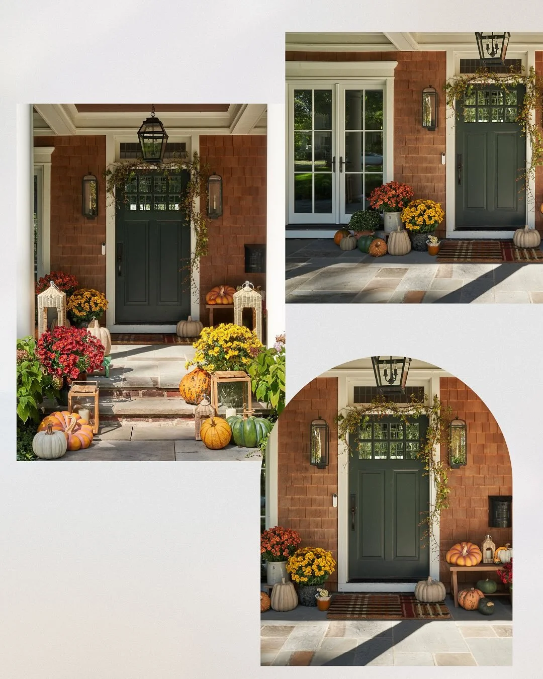 It&rsquo;s FALL, y&rsquo;all! 🍂 
We really went to town and with pretty pieces that will last from year-to-year. 
Ultra-realistic faux mums...check!
Perfect, squirrel-proof resin pumpkins...check, check!
Thanks to @balsamhill for the goods!
📷: @jef