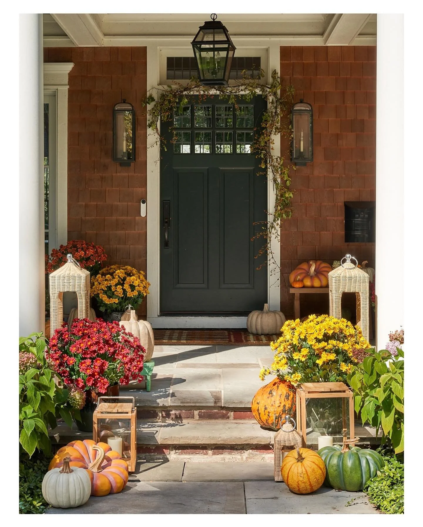 The prettiest fall day 🧡
📷: @jeffcatt 
Mum and pumpkin magic from @balsamhill 
#decleenecreative
👯&zwj;♀️: @beccaanino