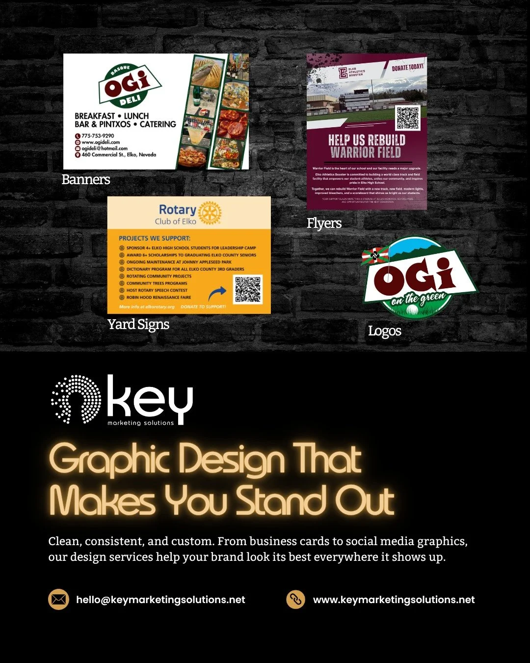 Your brand deserves to look its best—everywhere it shows up. 💼✨
From business cards to digital banners, our custom graphic design services deliver clean, consistent visuals that align with your brand and leave a lasting impression.
Let’