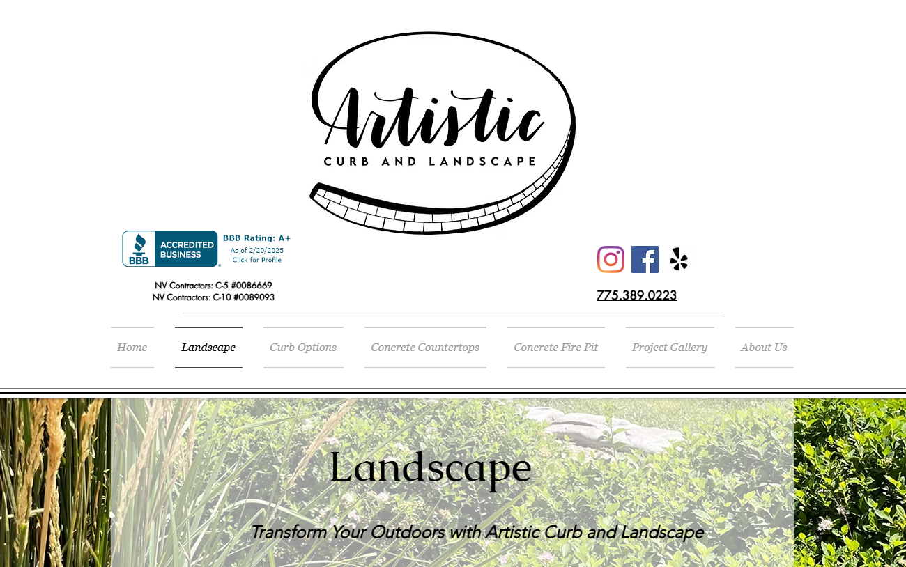 Artistic Curb and Landscape company in Elko Nevada and Spring Creek Nevada