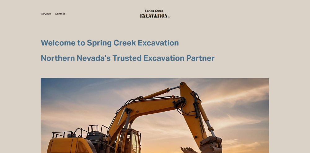 Spring Creek Excavation Website