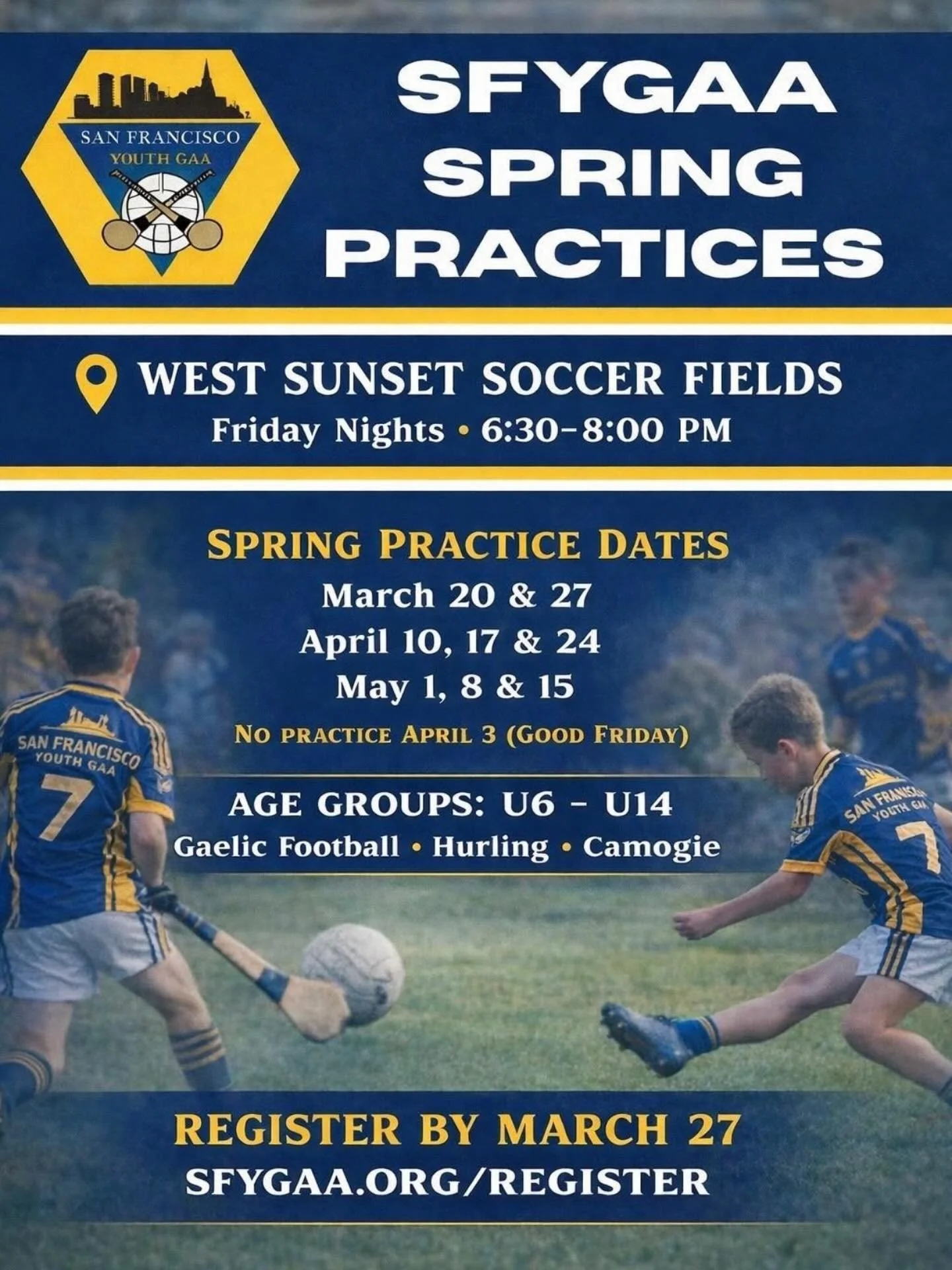 Join us for Spring Practices starting this Friday at West Sunset Soccer Fields 

Registration link in bio