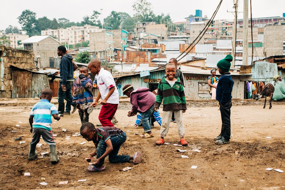 Kenya Children playing in the Street