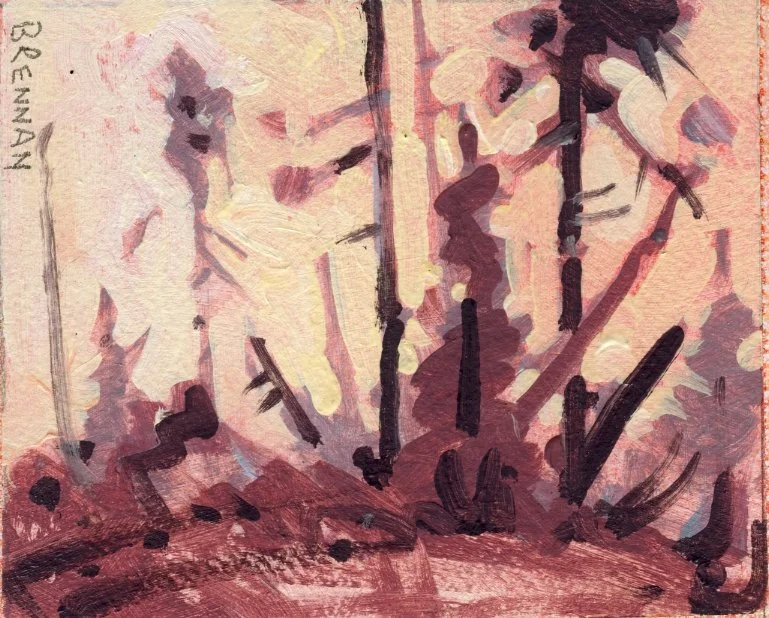 Summer Dawn, Mark Brennan Acrylic on paper 2024. 10cm x 12.5 2024.jpg