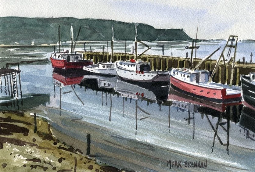Advocate Harbour, Low Tide, Watercolour 21x14cm Mark Brennan.jpg