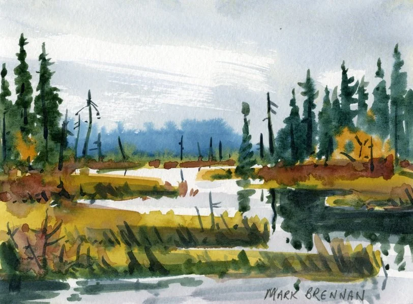 October, Perch Lake, Watercolour 19x14cm Mark Brennan.jpg