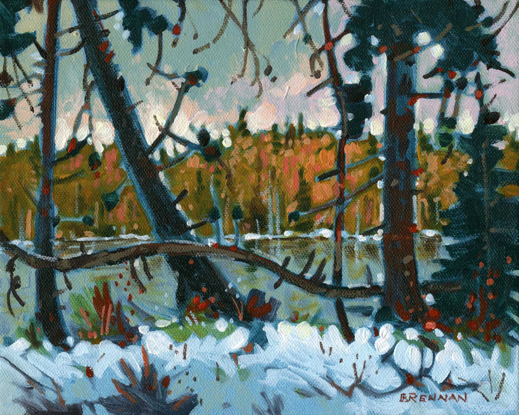 The Edge of Winter, Acrylic on Gallery canvas 8x10 inches Dec 2024.jpg