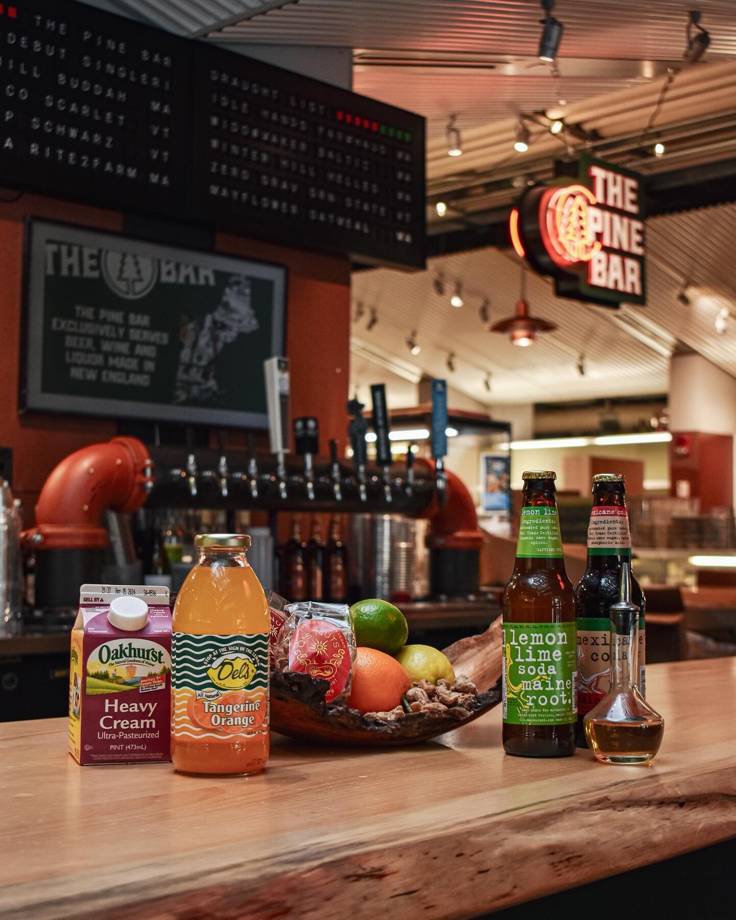 We only use the best ingredients at the bar! Check out some of these local partners that help make your drinks tasty 🍹

@maineroot 
@qsnuts 
@dels_boston 
@oakhurstdairy 
@crescentridge 
@stillmansfarmbpm
@siena_farms 
@petermansboardsandbowls 

#bo