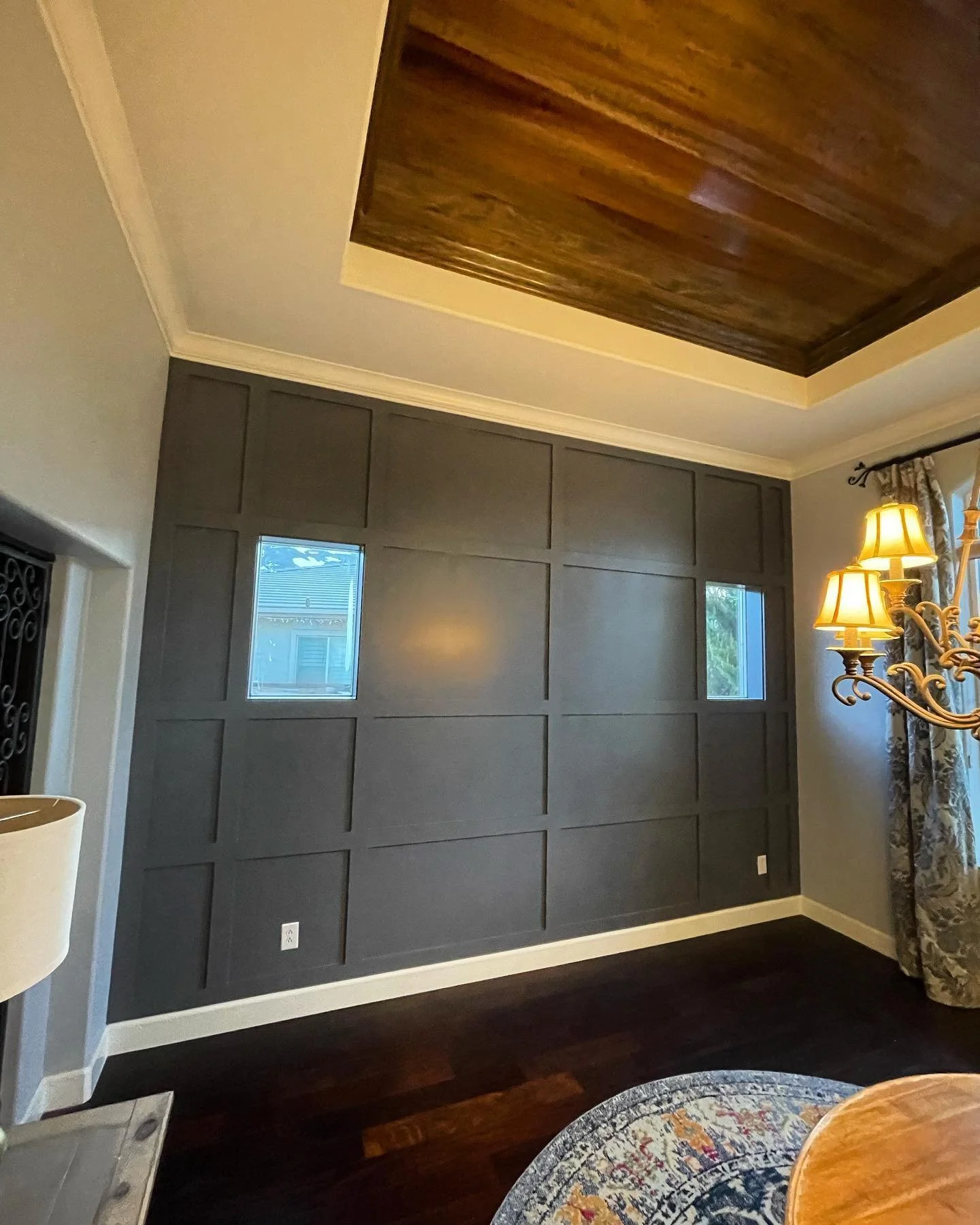 board and batten accent wall ✨ #finishcarpentry #reno #carpenter