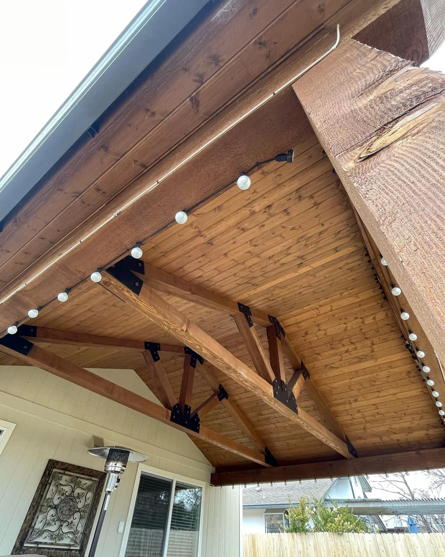 T&amp;G pine soffits ☀️ #finishcarpentry #reno #carpenter