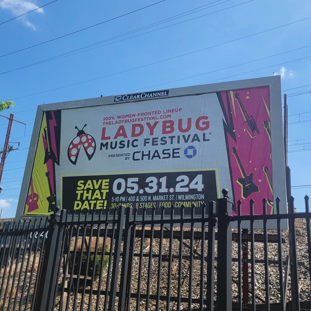 Our billboard is up! And it&rsquo;s beautiful! 🤩🤩🤩 Mark your calendars for Wilmington Ladybug Music Festival 2024!! It&rsquo;s coming 👀 #ladybugmusicfest