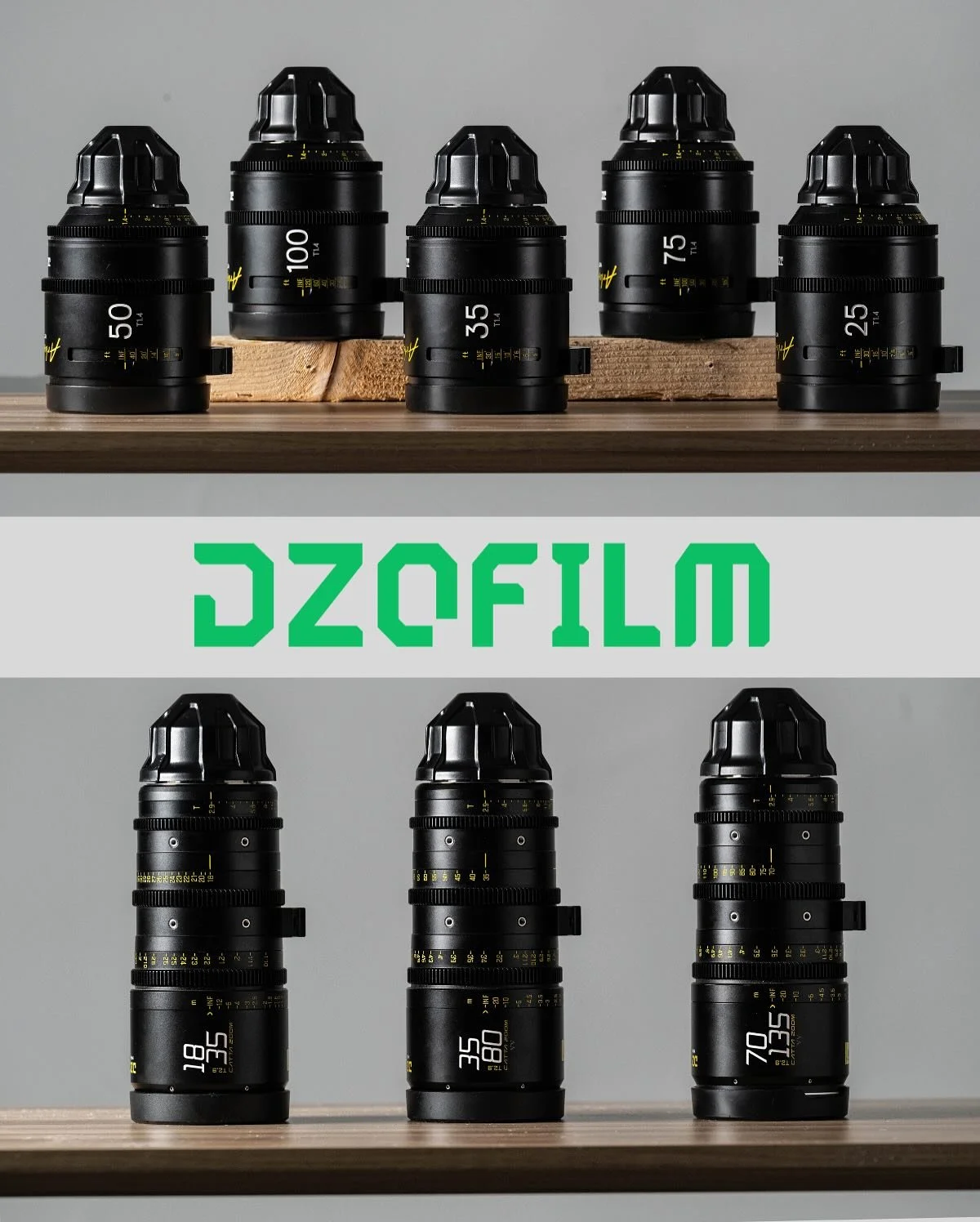 We got the @dzofilm Arles primes from @hotrodcameras this week and so we had to see how well they match the Catta Ace zooms. We put the 18-35, 35-80, 70-135 against the 25, 50, 75, and 100mm&rsquo;s. 

Rocked T2.9 all around (even though the Arles ar