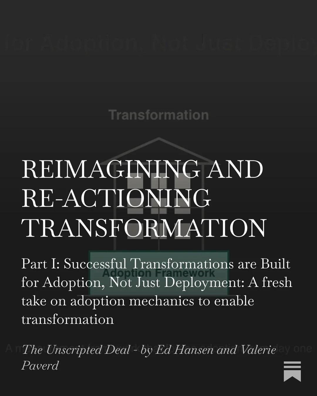 REIMAGINING AND RE-ACTIONING TRANSFORMATION Part II