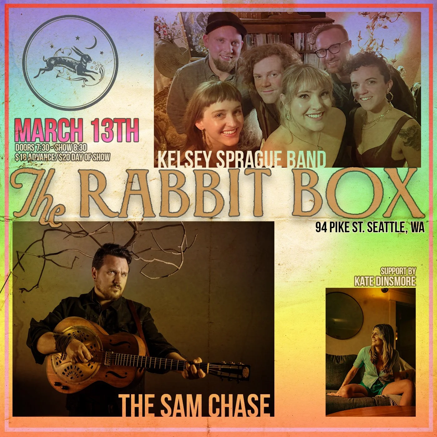 The Sam Chase with special guests, Kelsey Sprague Band and Kate Dinsmore