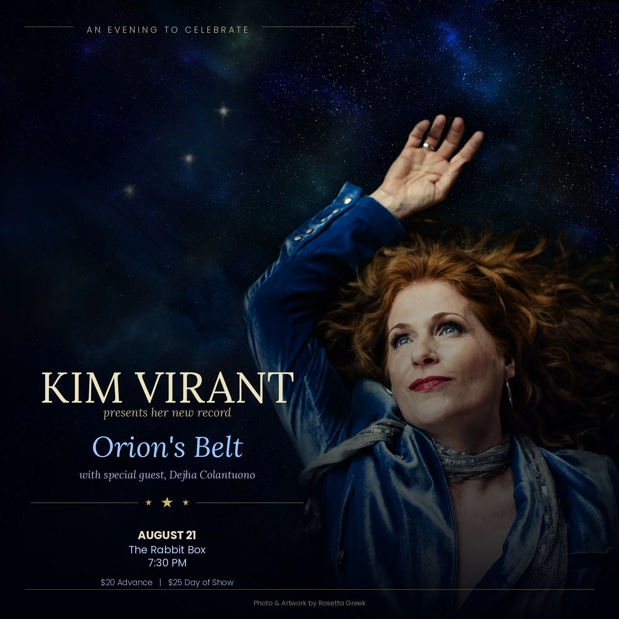 Kim Virant with special guest, Dejha Colantuono