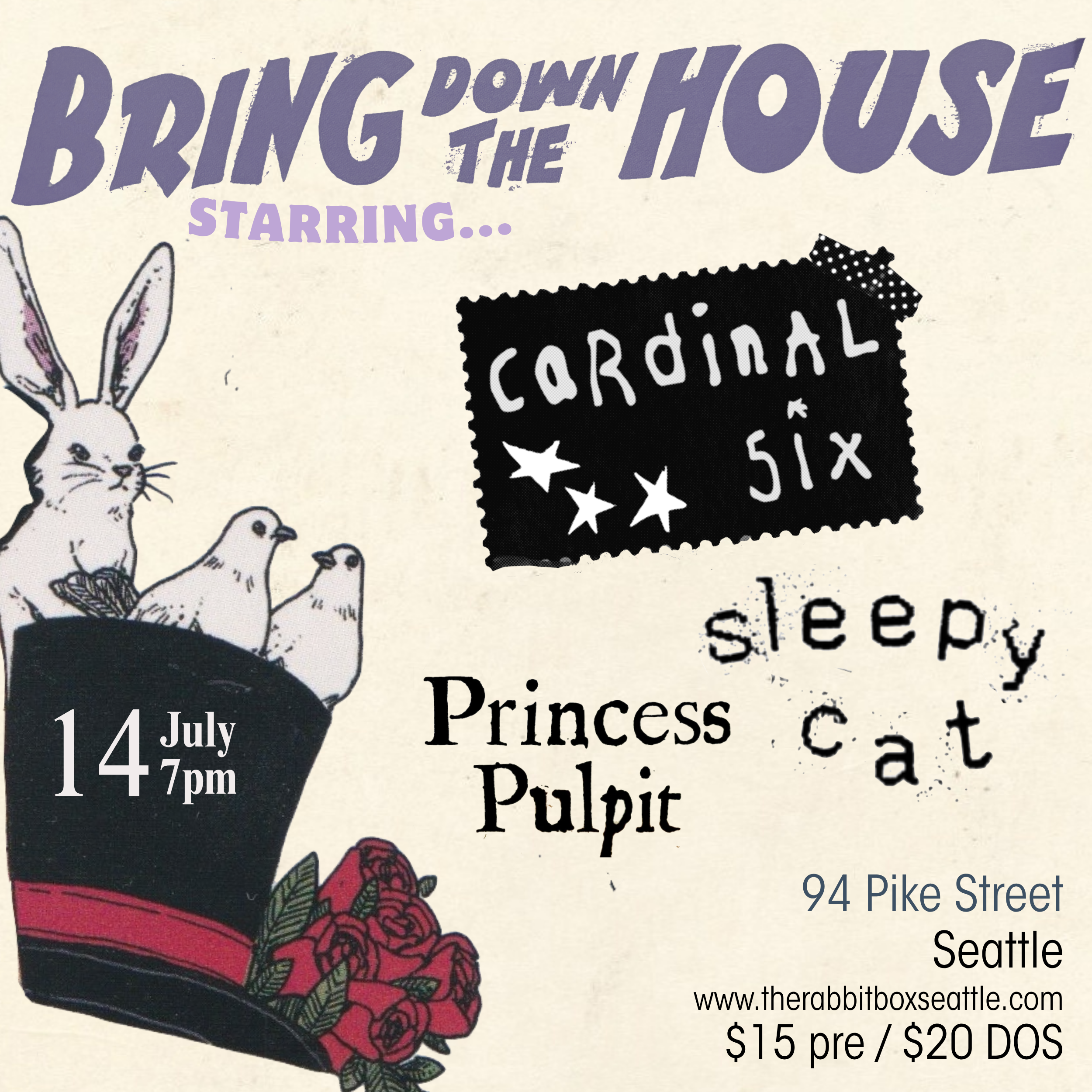  Bring Down the House - Starring Cardinal Six, sleepy cat, and Princess Pulpit