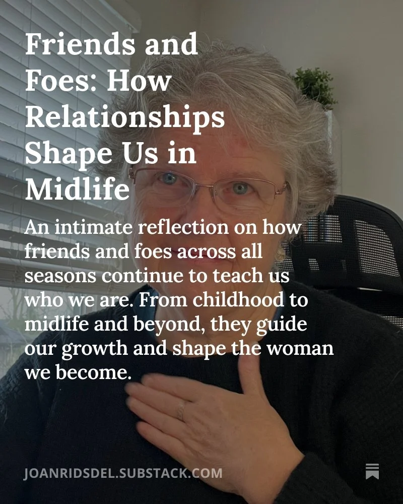 How have your Friends and Foes shaped you? 

Each one has been a great teacher. Each one has given me pause for thought and reflection. Each one continues to remind me of who I was, who I am, and who I'm becoming.

If this post resonated, give me a f