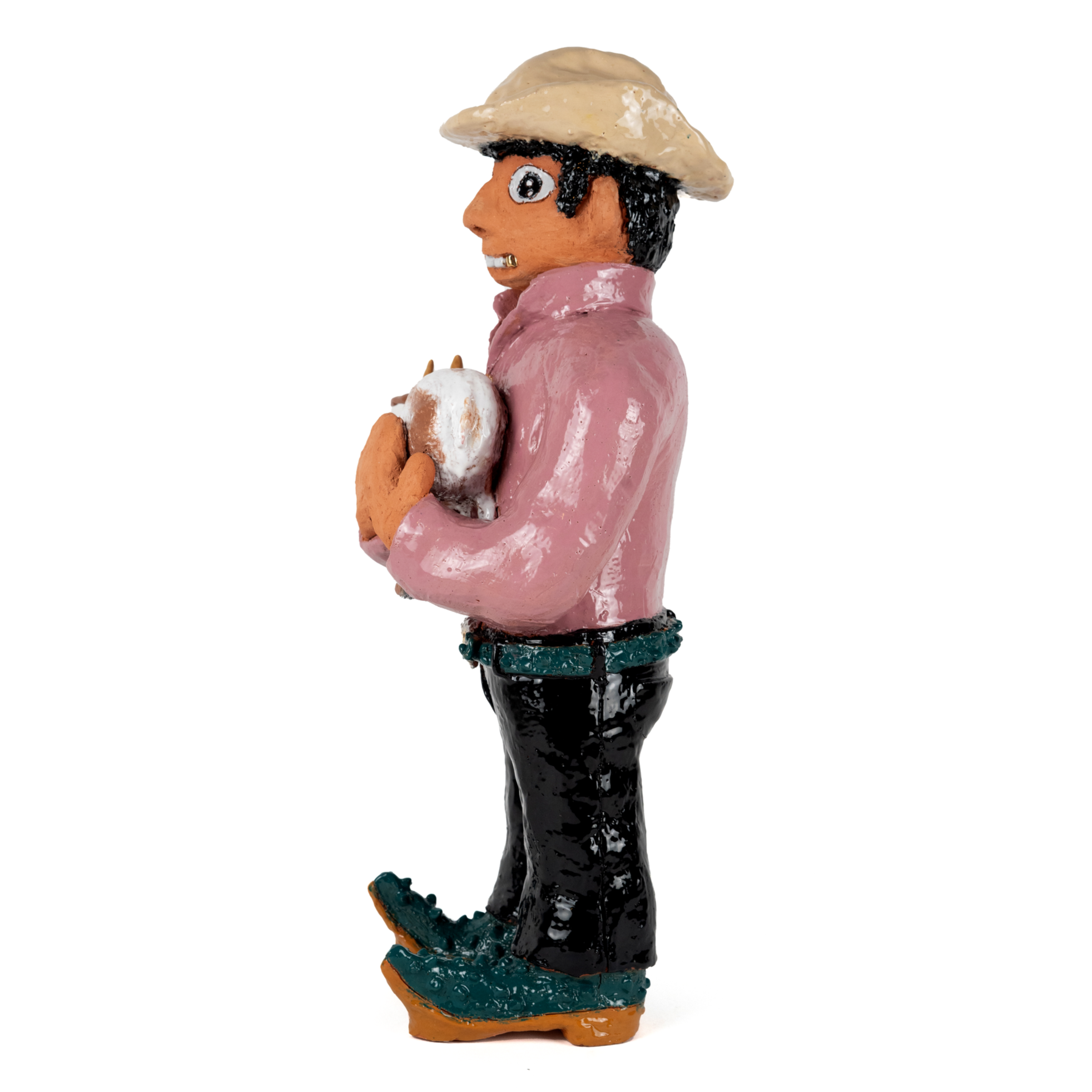 El Señor de las Cabras en La Sierra de Veracruz (2025) Cooked Mud with Glaze & Luster