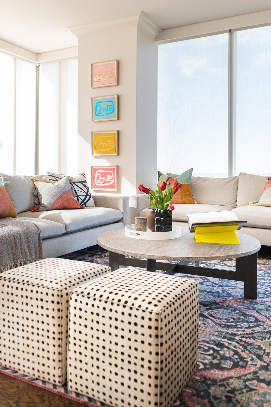 Color pop living room atlanta