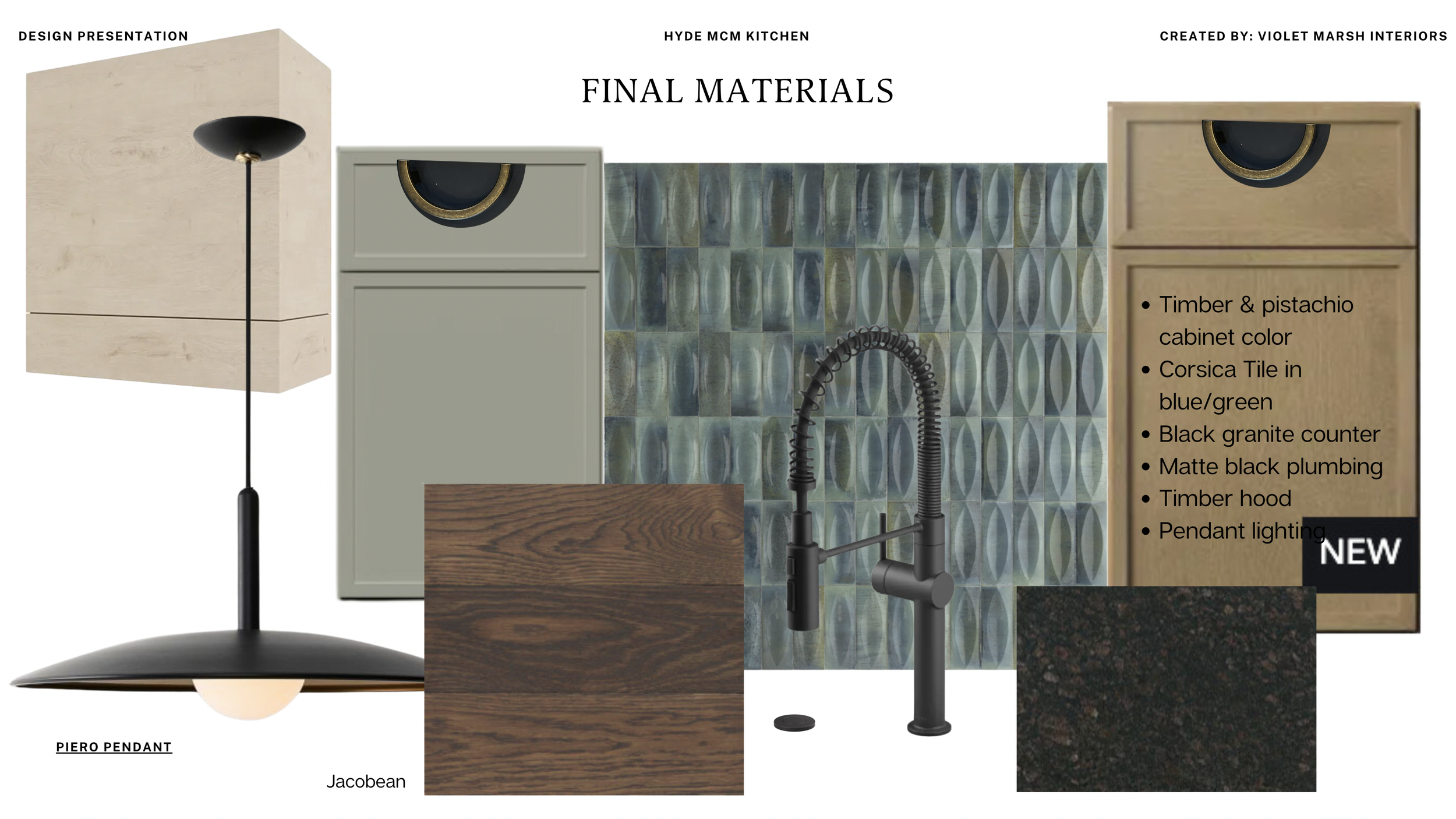 MCM Kitchen moodboard