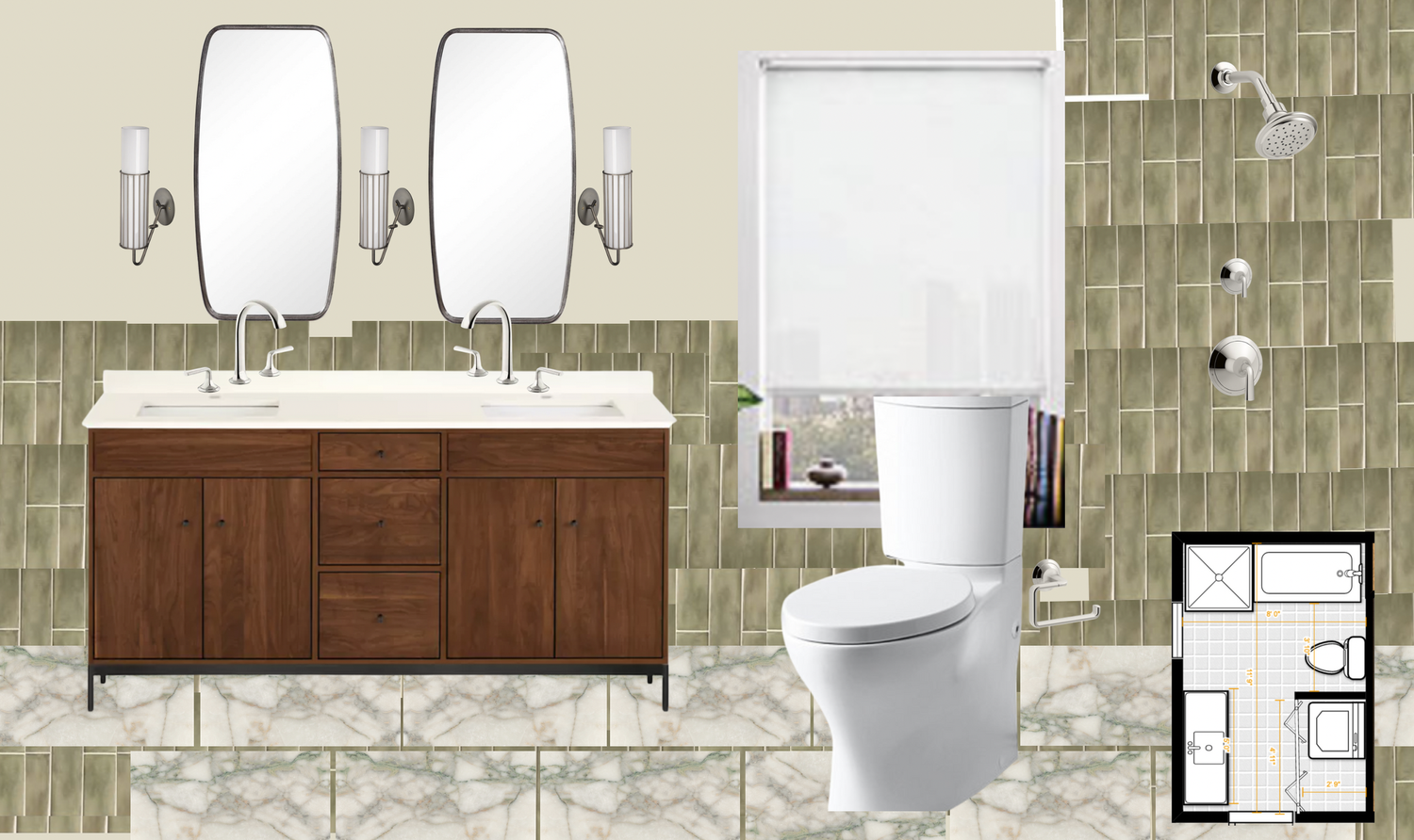 Grant Park Bathroom Renovation ??? Violet Marsh Interiors