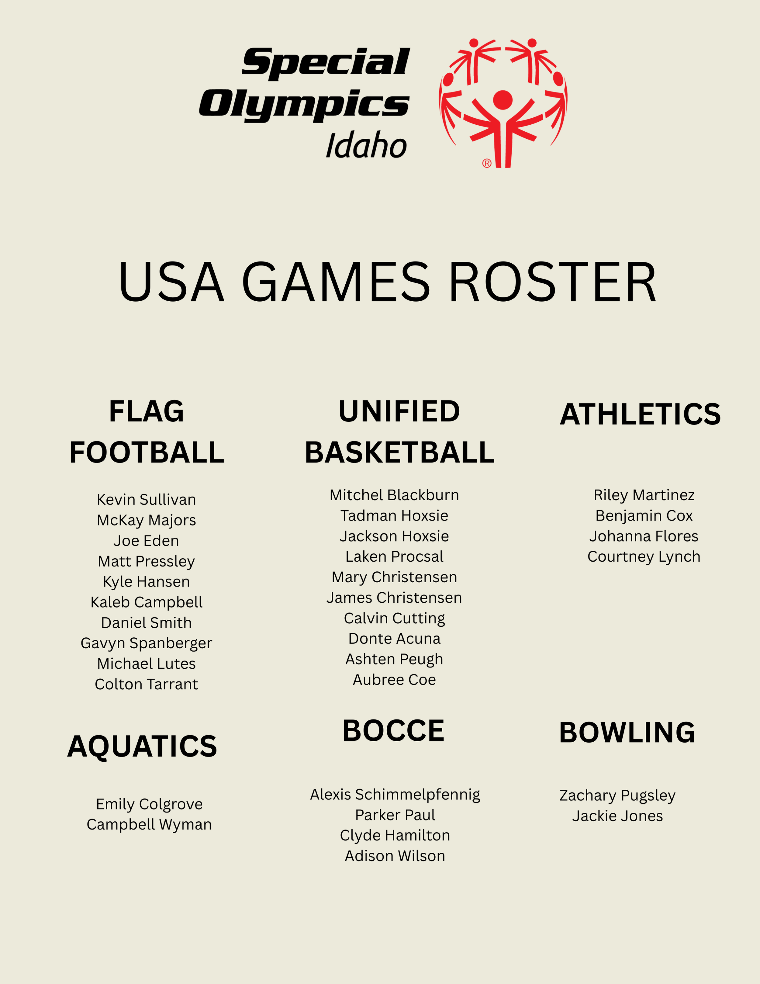 2026 USA GAMES — Special Olympics Idaho