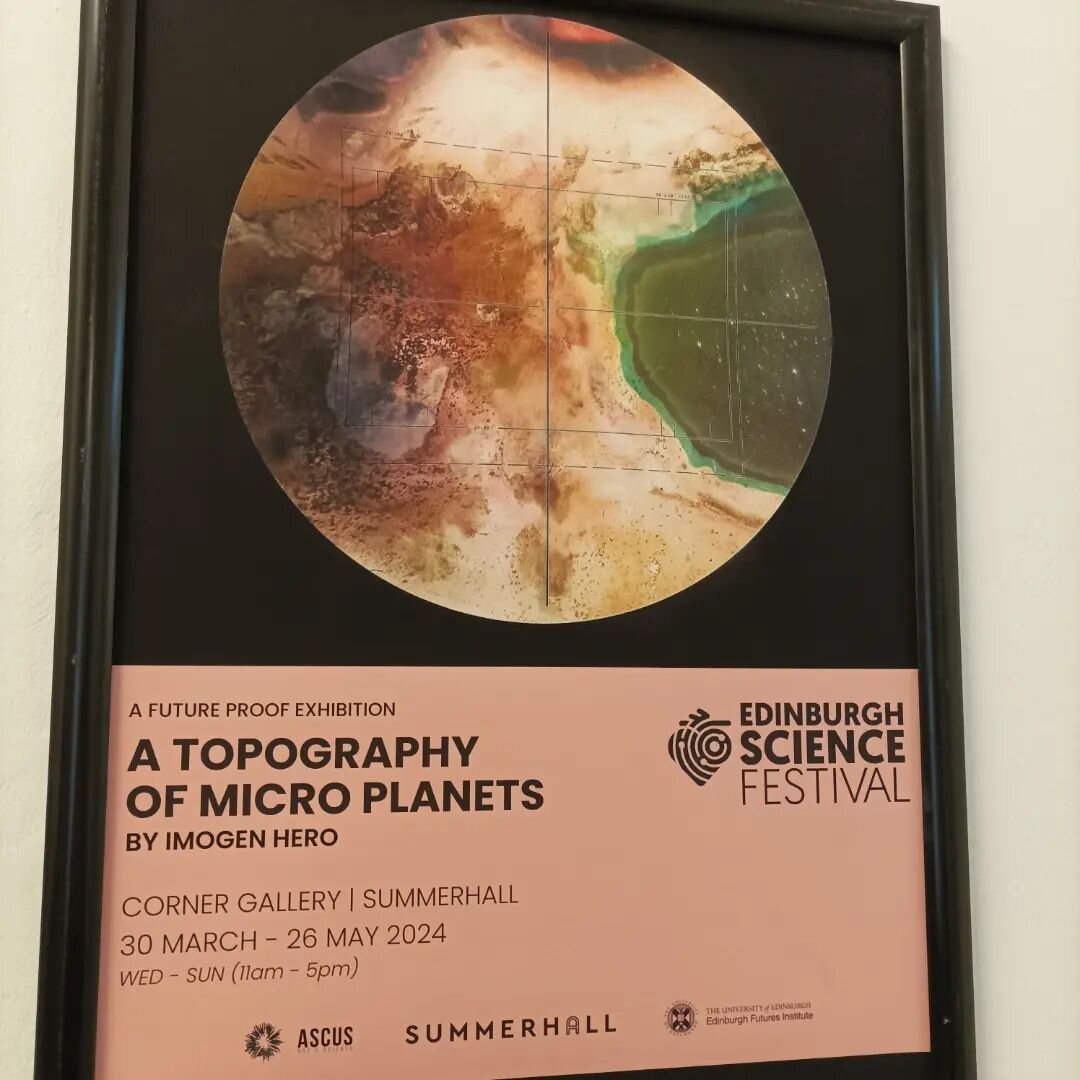 A Topography of Micro Planets by Imogen Hero - images co-created with microbial cultures grown on the surface of photographic negatives. This was my personal favourite from the Future Proof exhibition opening at Summerhall Library as part of the Edin