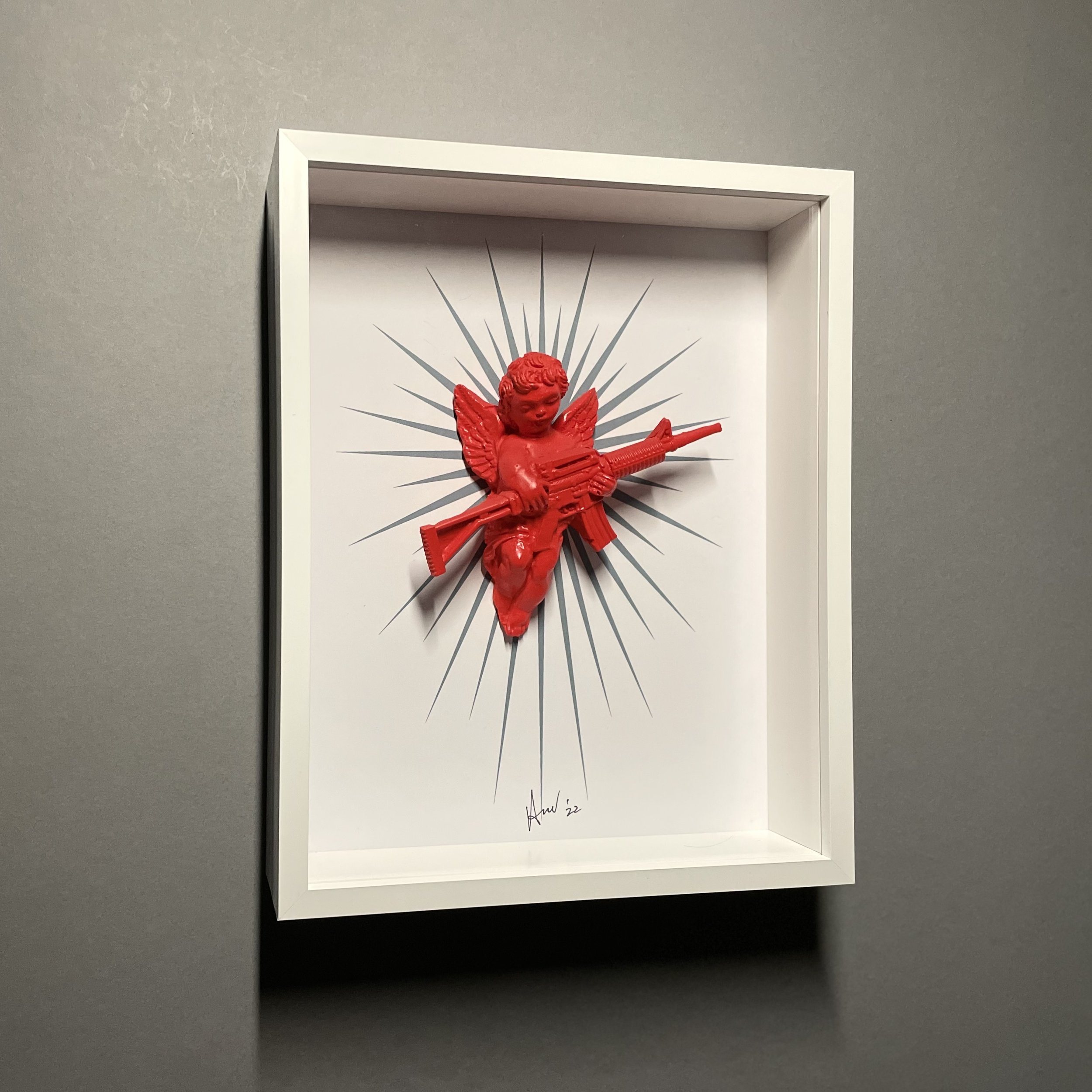 Guardian Angel - Red on White