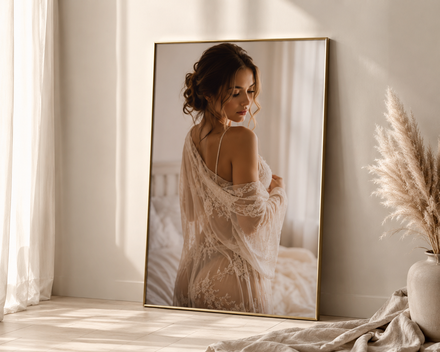 Boudoir wall art and framed fine-art prints from a Utah studio