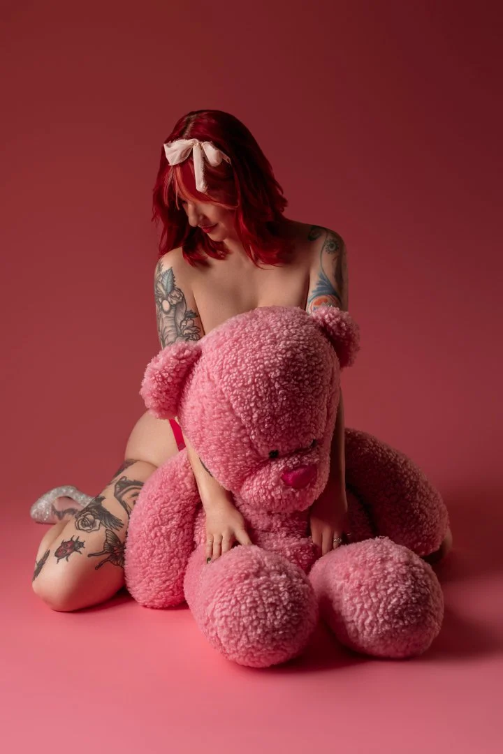 Valentine's boudoir mini session images at a Salt Lake City studio