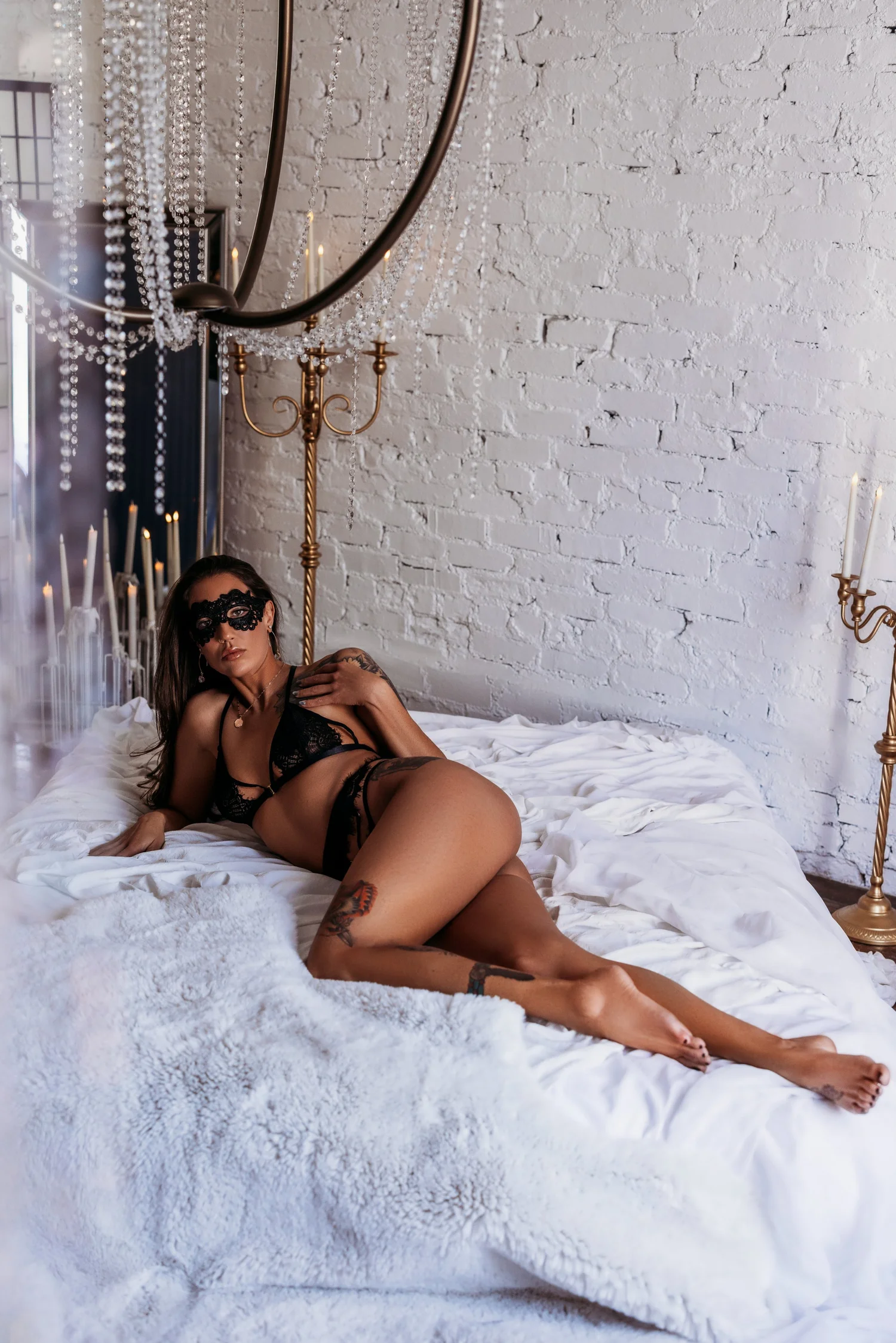 Soft white boudoir photography in Salt Lake City