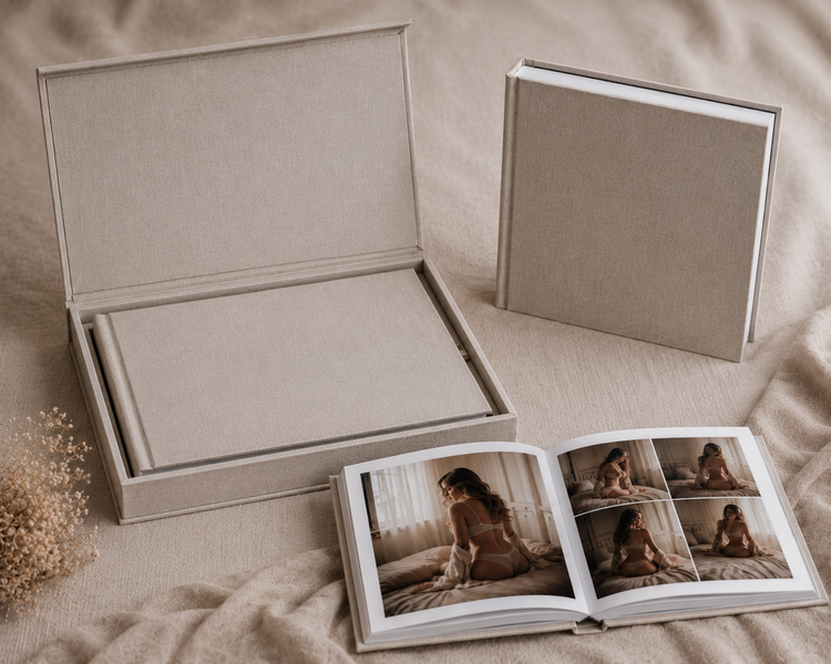 Luxury boudoir album, a heirloom photo book from a Salt Lake City boudoir session