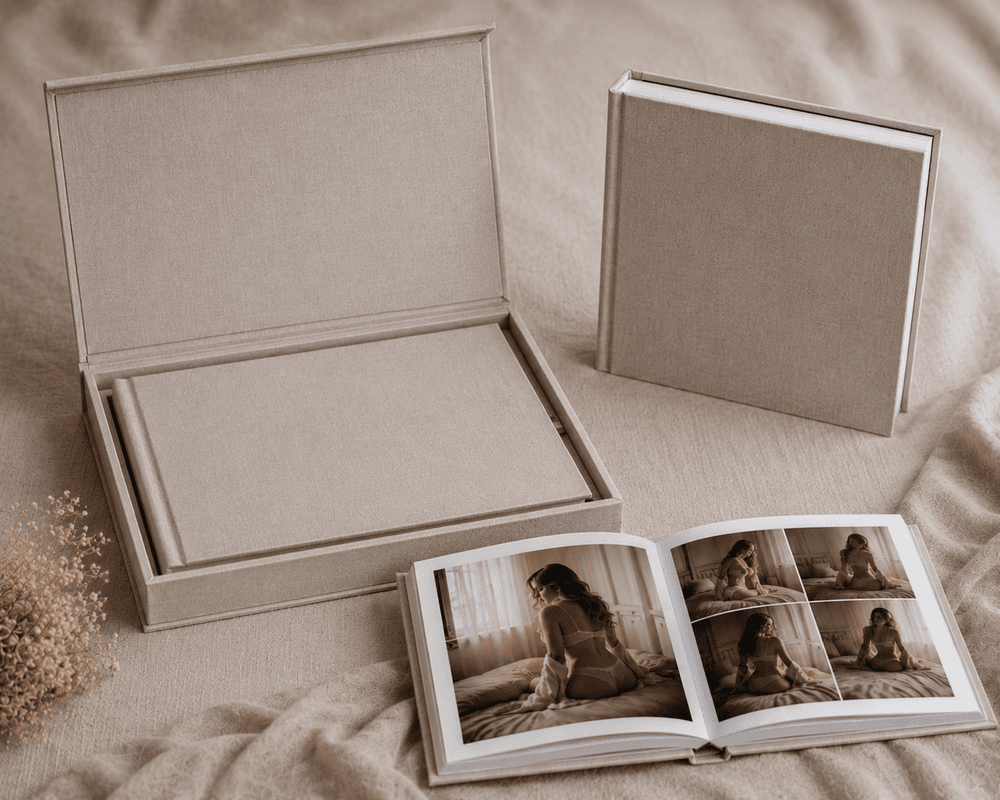 Luxury boudoir album from Blushed Boudoir
