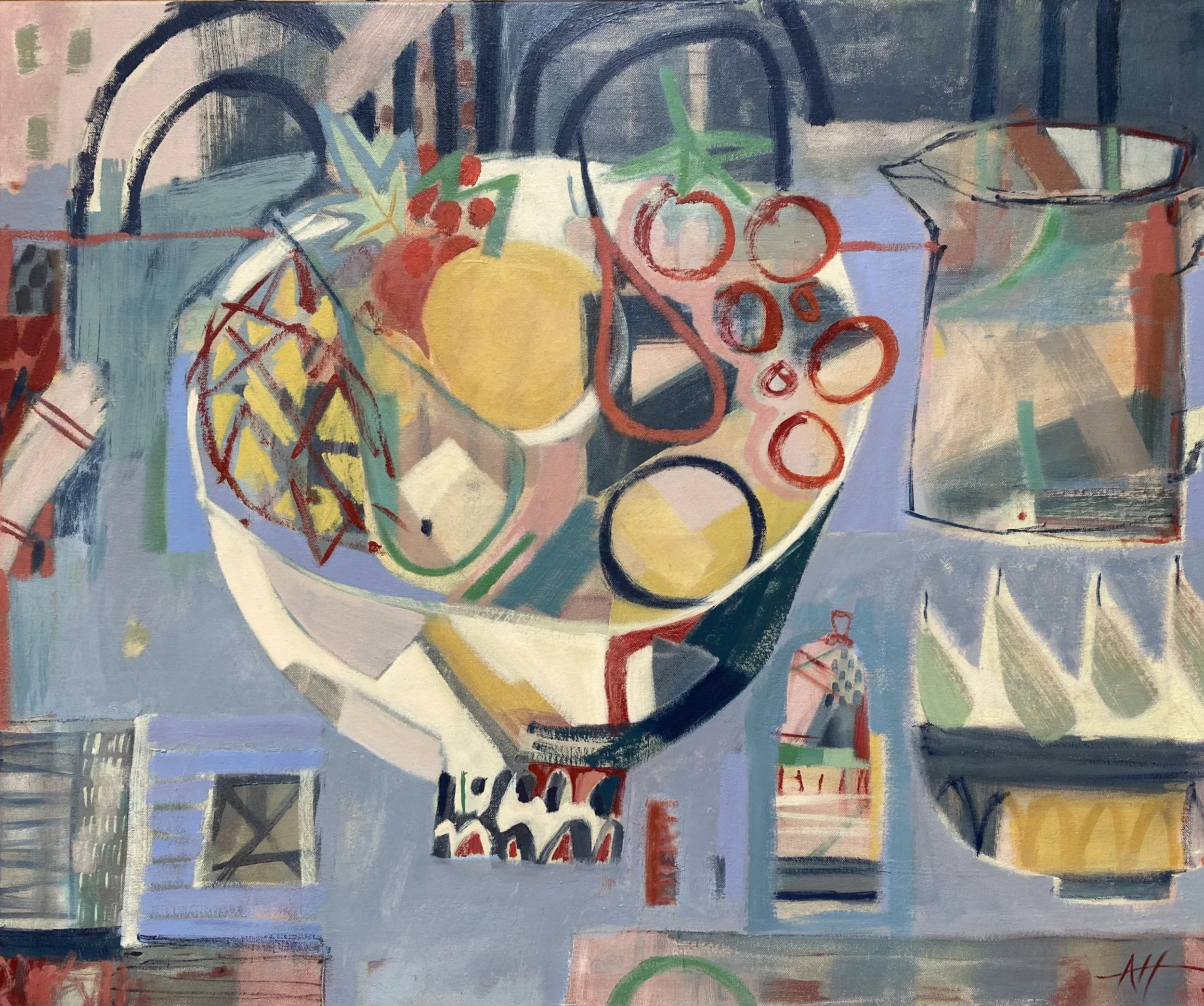Still Life Tabletop Scene,  oil on canvas 80 x 95.5 framed £2600 available