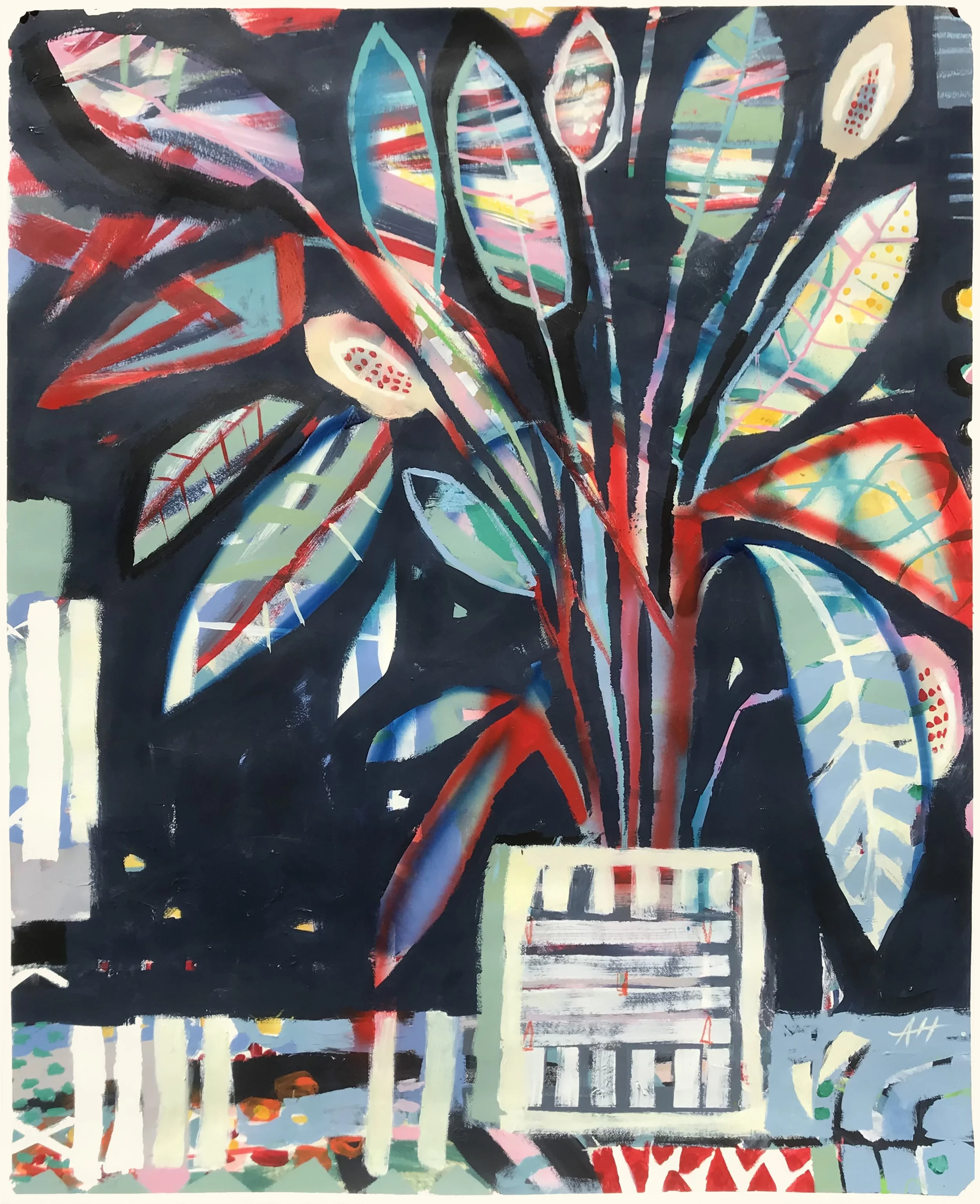 Peace Lily 122 x 152 cm acrylic on fabriano paper