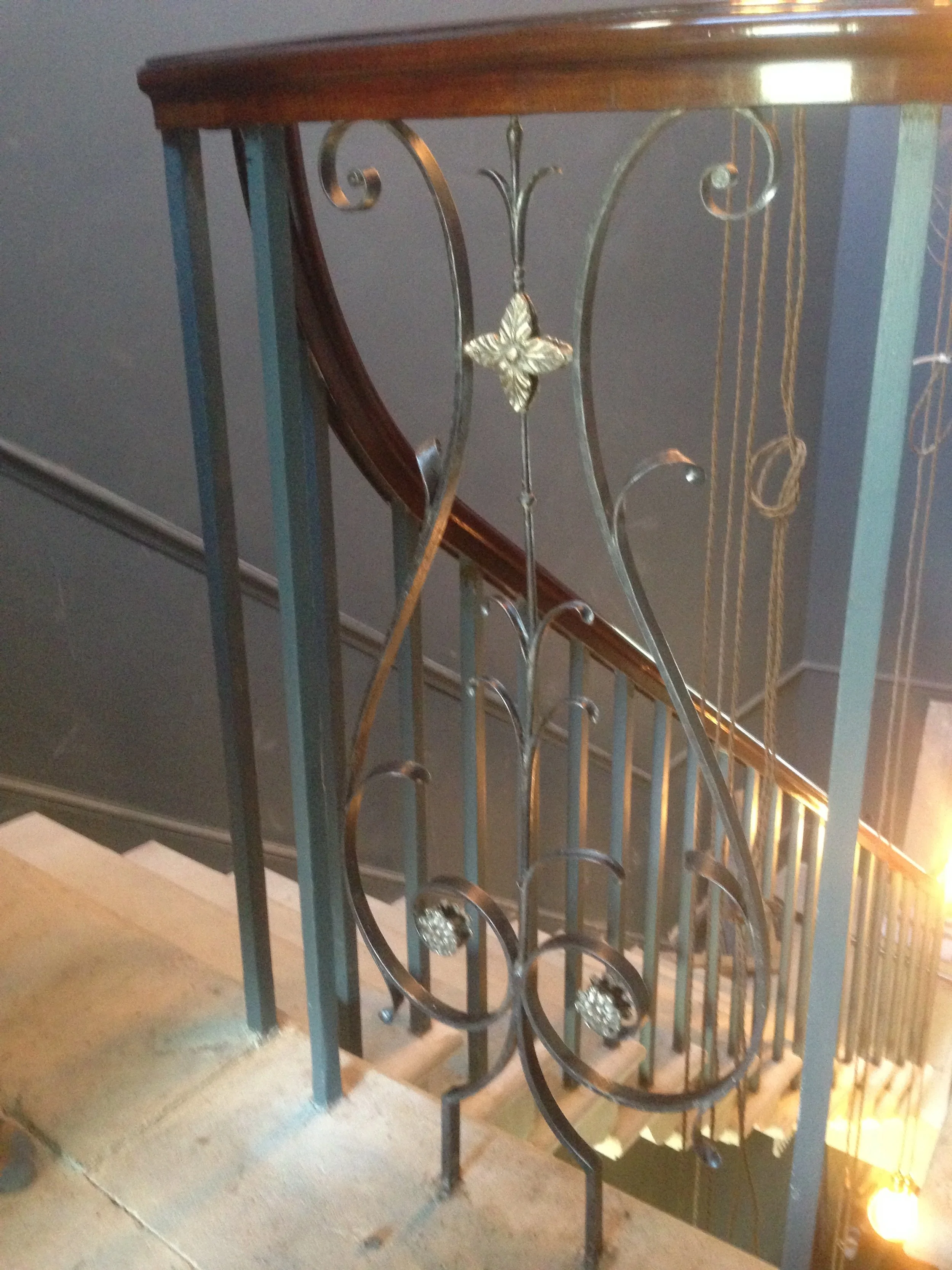 Ironwork stripped back to reveal the detail.