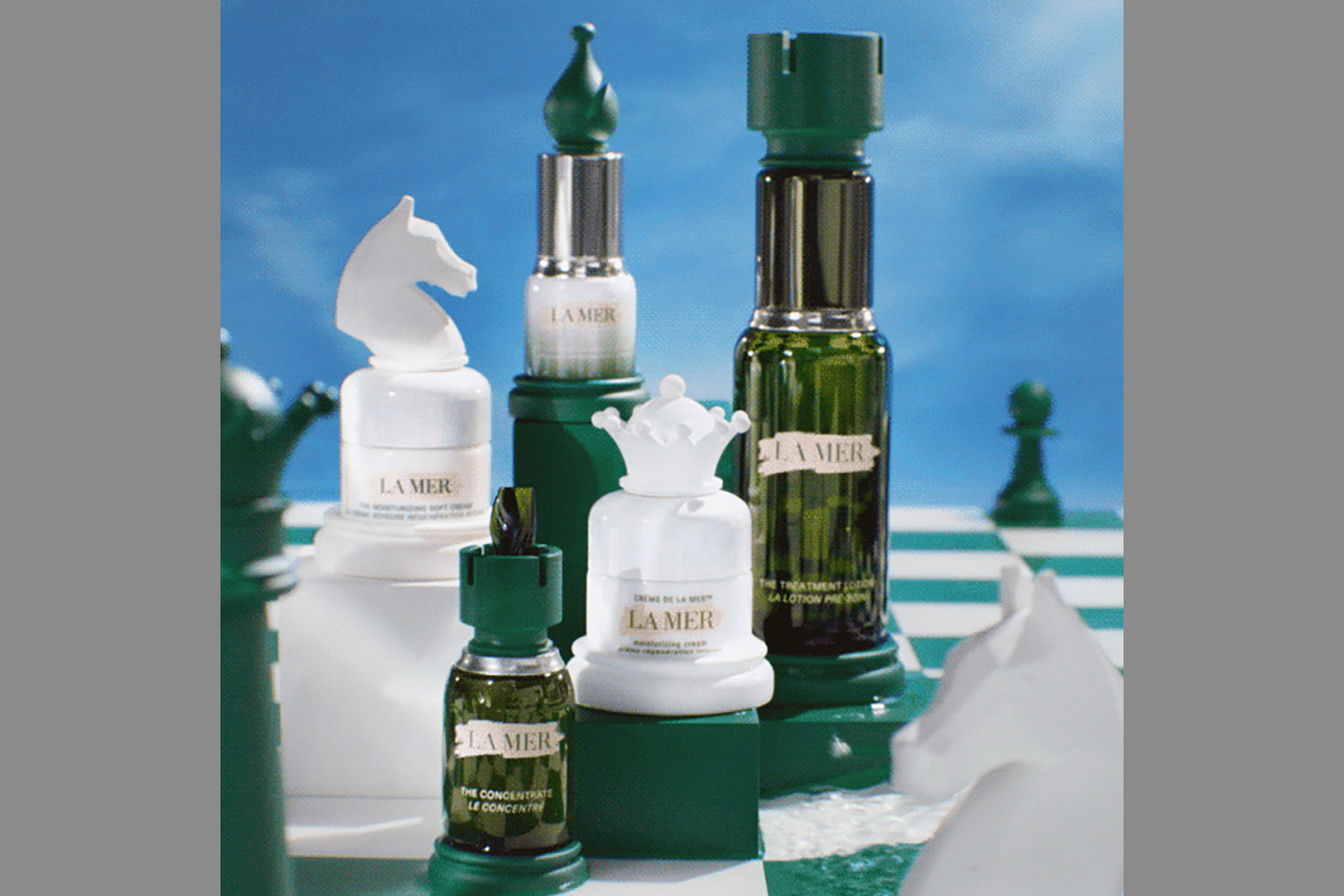 Designed and 3D modeled chess pieces for Little Luxuries campaign.